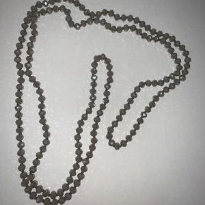 Black/Silver Beaded Necklace